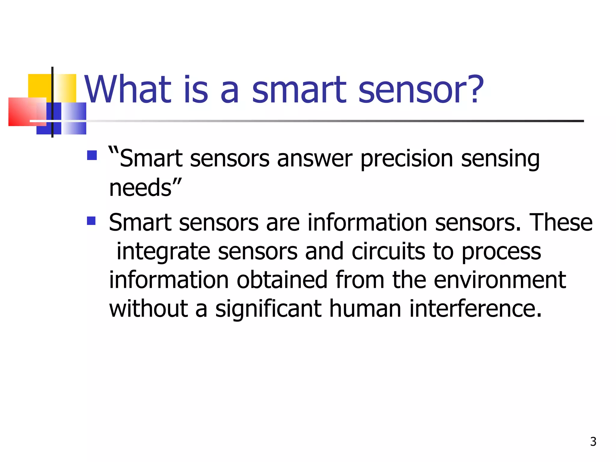 Smart sensors | PPT