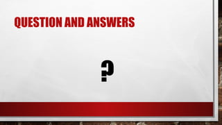 QUESTION AND ANSWERS
?
 