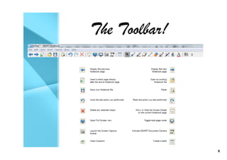 The Toolbar!




               6
 