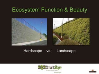 Ecosystem Function & Beauty




    Hardscape   vs.   Landscape
 