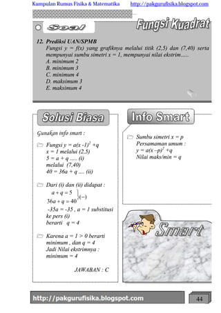 Smart solution fungsi kuadrat | PDF