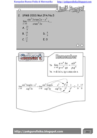 Smart solution limit fungsi | PDF