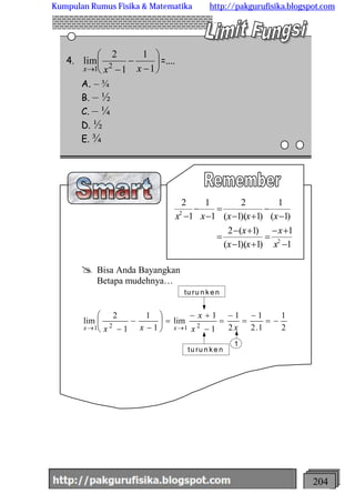 Smart solution limit fungsi | PDF