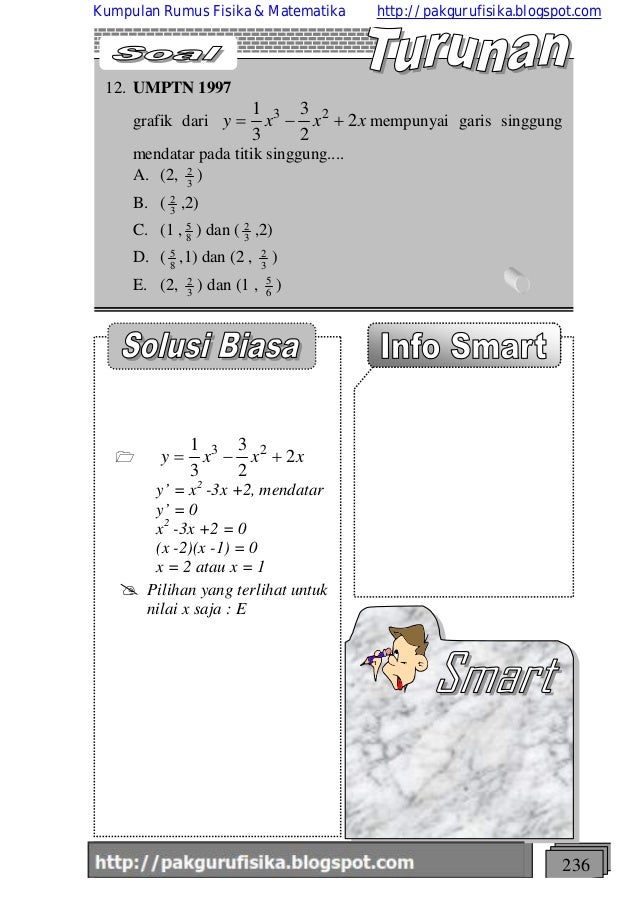 solution for x2-3x+2=0 turunan Smart solution