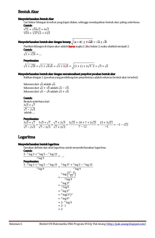 Contoh Soal Matematika Logaritma - BangSoal