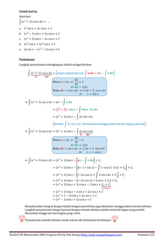 Integral Rumit Smart solution un matematika sma 2013 (skl 5.3 integral tak tentu dan ...