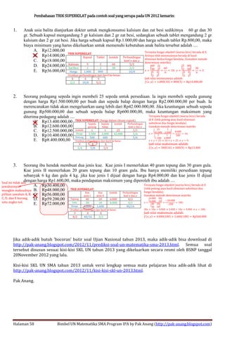 Smart solution un matematika sma 2014 (full version free edition) | PDF