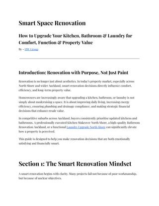Smart Space Renovation How to Upgrade Your Kitchen, Bathroom & Laundry ...