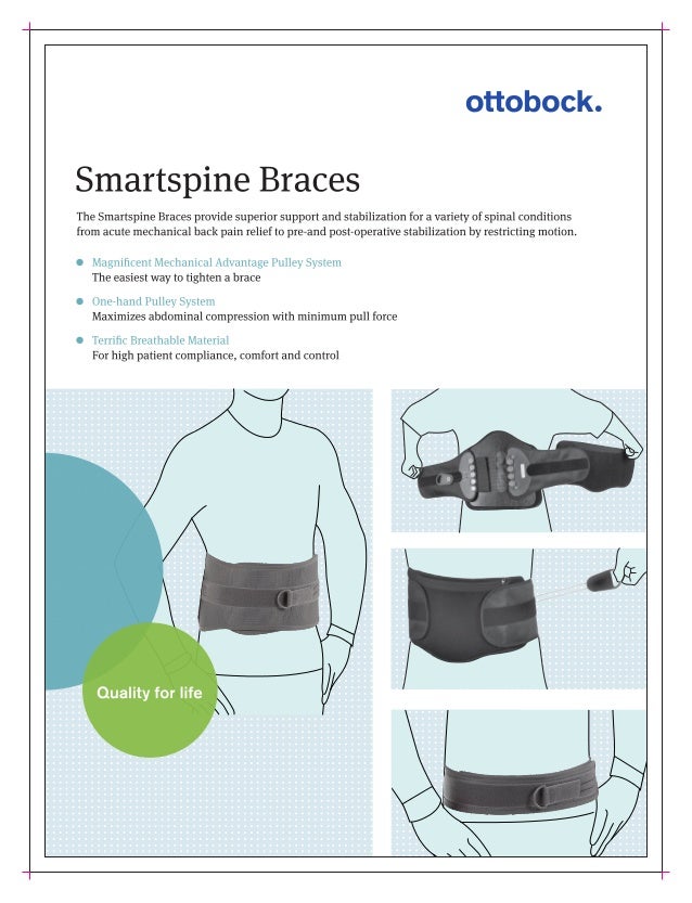 Smartspine Braces by Ottobock (back support belt)