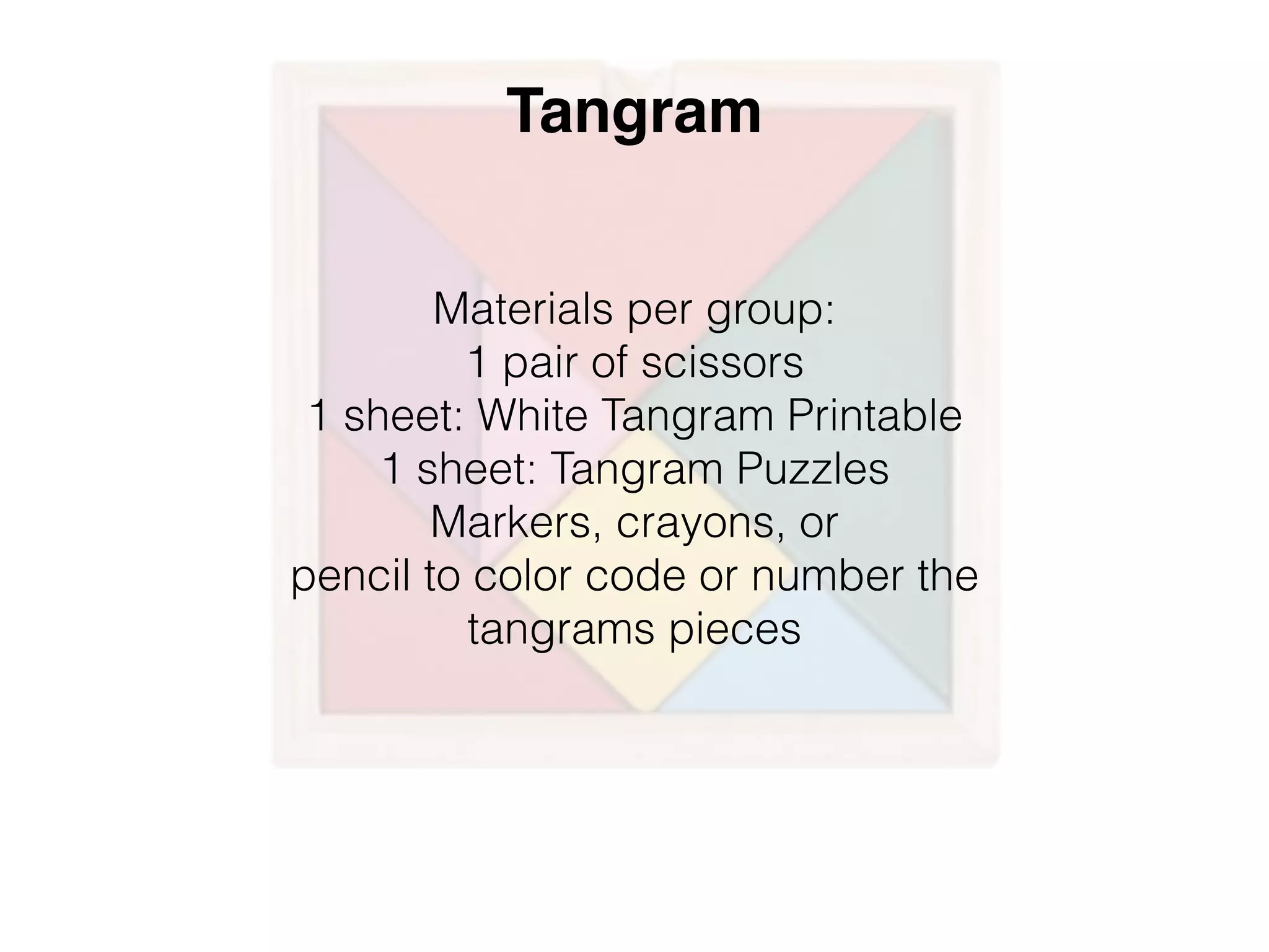 Smart Start Teamwork Edition: Tangrams | PDF