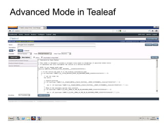 Advanced Mode in Tealeaf
 