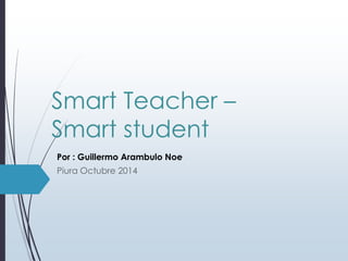 Smart Teacher 
Smart student 
ICPNA – PIURA 
PERU TEC 
RELOJ ANDES 
PIURA VIRTUAL 
Por : Guillermo Arambulo Noe 
Piura Octubre 2014 
 