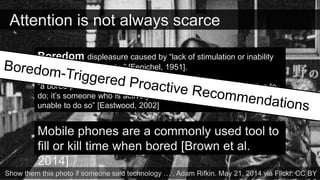 Boredom-Triggered Proactive Recommendations
