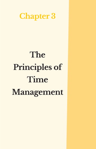 Chapter 3
The
Principles of
Time
Management
 