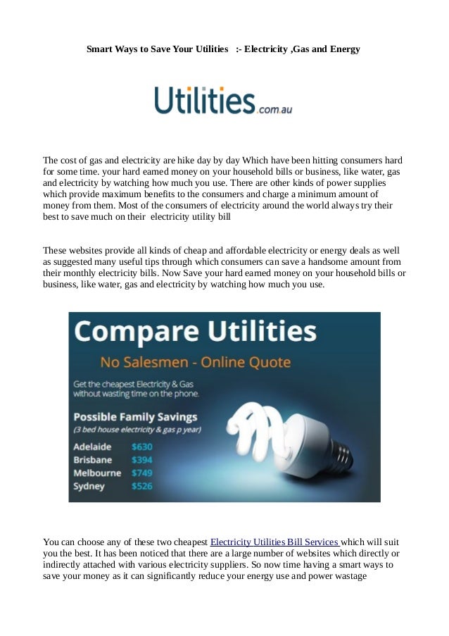 Electricity And Gas Utilities Calculator