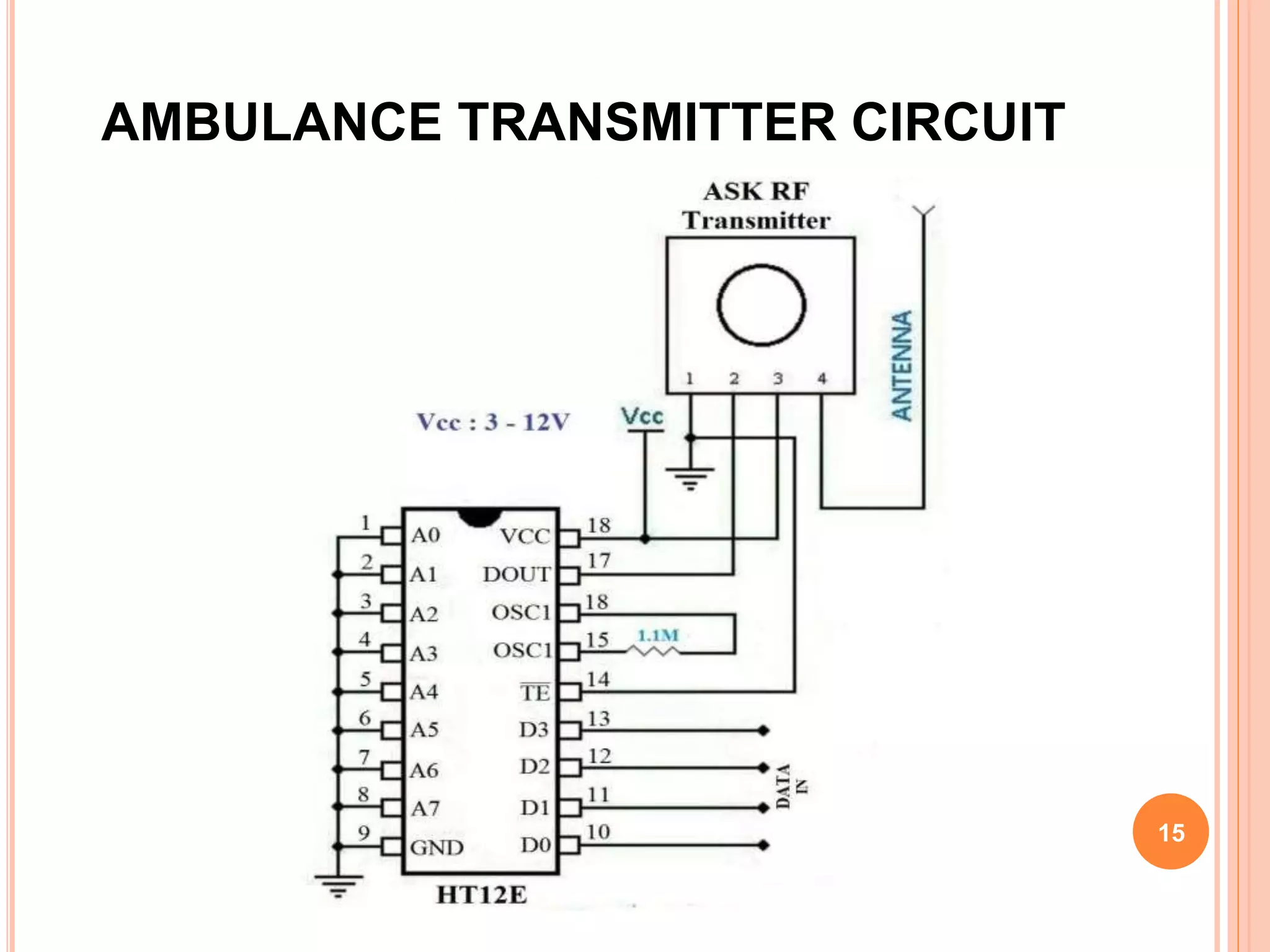 AMBULANCE TRANSMITTER CIRCUIT
15
 