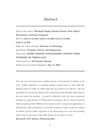 Smart Traffic Management System using Internet of Things (IoT)-btech ...