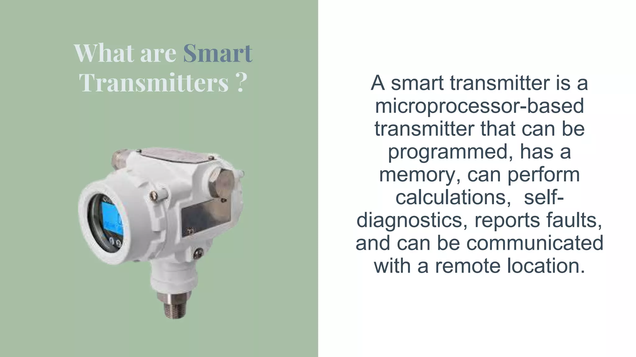 Smart transmitters PPT