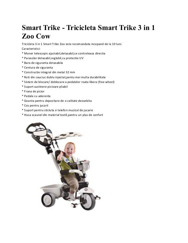 smart trike zoo 3 in 1