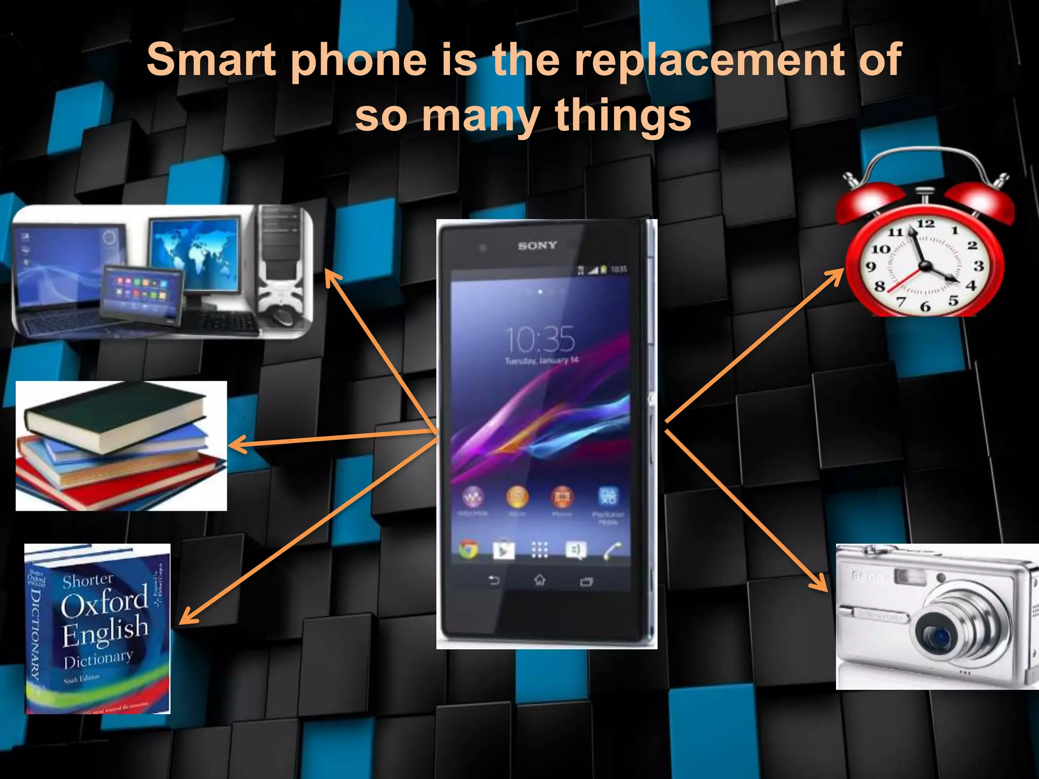 Smart phone is the replacement of
so many things
 