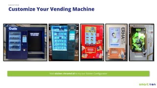 S M A R T V E N
Customize Your Vending Machine
Visit sticker.ritramd.id to try our Sticker Conﬁgurator
 