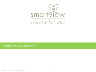 CONTEXTE COLLABORATIF




Smartview : Conseil, Expertise & Formation   3
 
