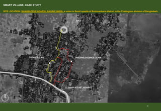 SMART VILLAGE- CASE STUDY
SITE LOCATION: SHAHBAZPUR ADARSH ​​NAGAR UNION- a union in Sarail upazila of Brahmanbaria district in the Chattogram division of Bangladesh.
24
SITE
WALKING DISTANCE- 20 MIN
DISTANCE- 6 MIN
DHAKA-SYLHET HIGHWAY
 