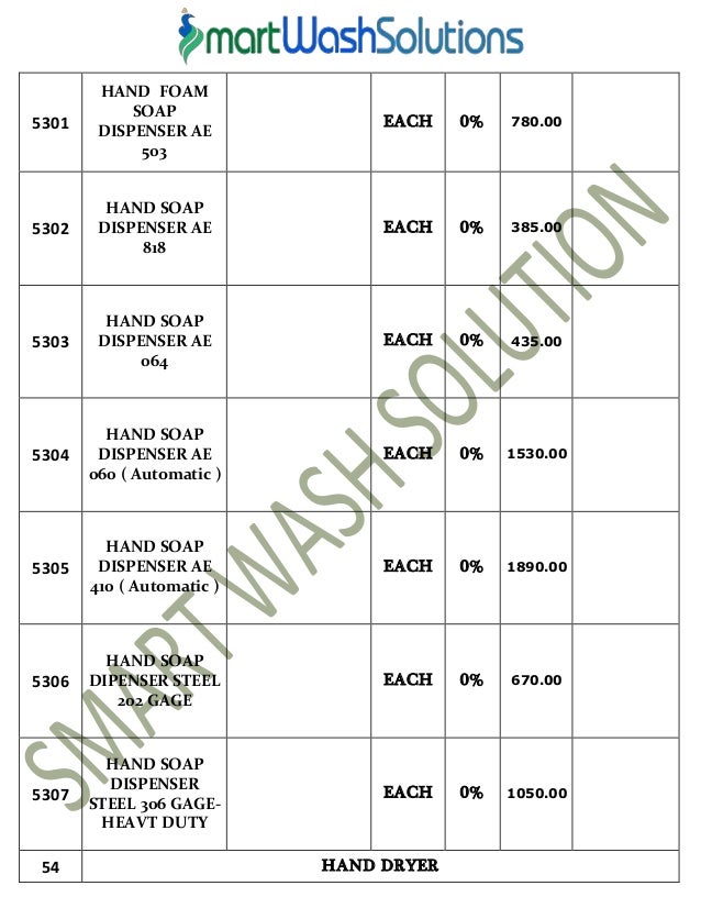 cleaning products price list