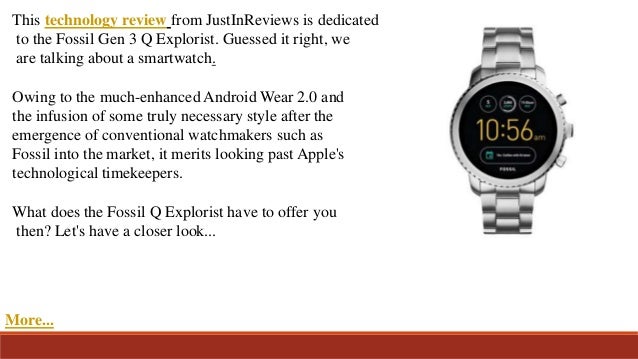 fossil generation 3 smartwatch review