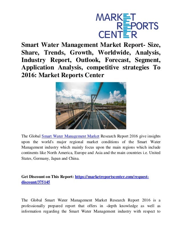 Smart Water Management Market Report Industry Analysis, Share, Growth