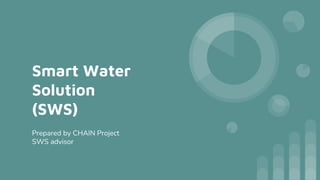Smart Water
Solution
(SWS)
Prepared by CHAIN Project
SWS advisor
 