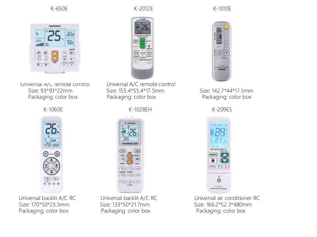 Smart wifi air conditioner remote control