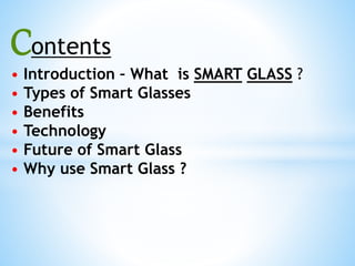Smart window glass | PPT