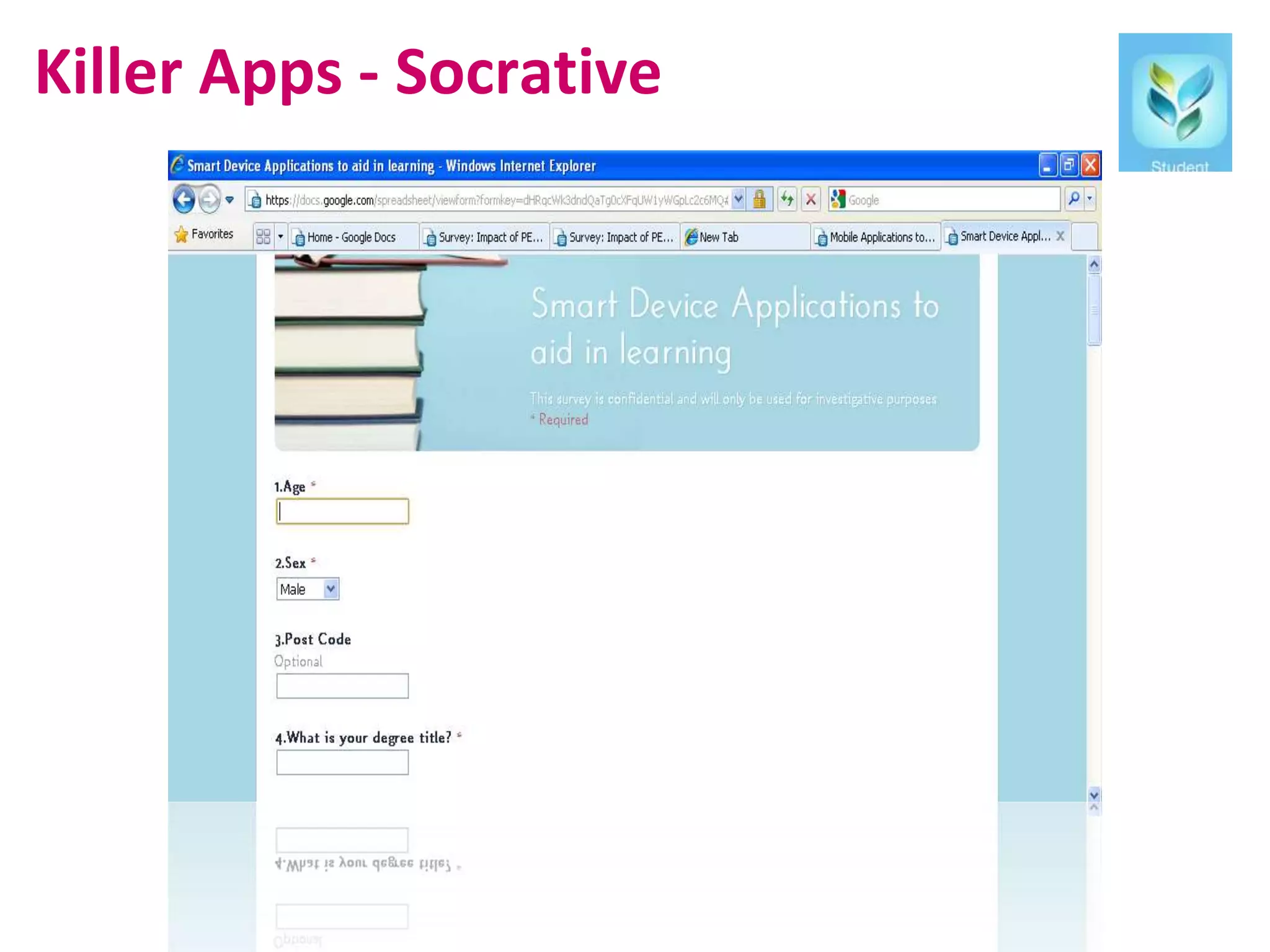 Killer Apps - Socrative
 
