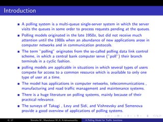 Cyclic Polling Optimizing Traffic Flow Using a Polling Model with Randomized Signal ...