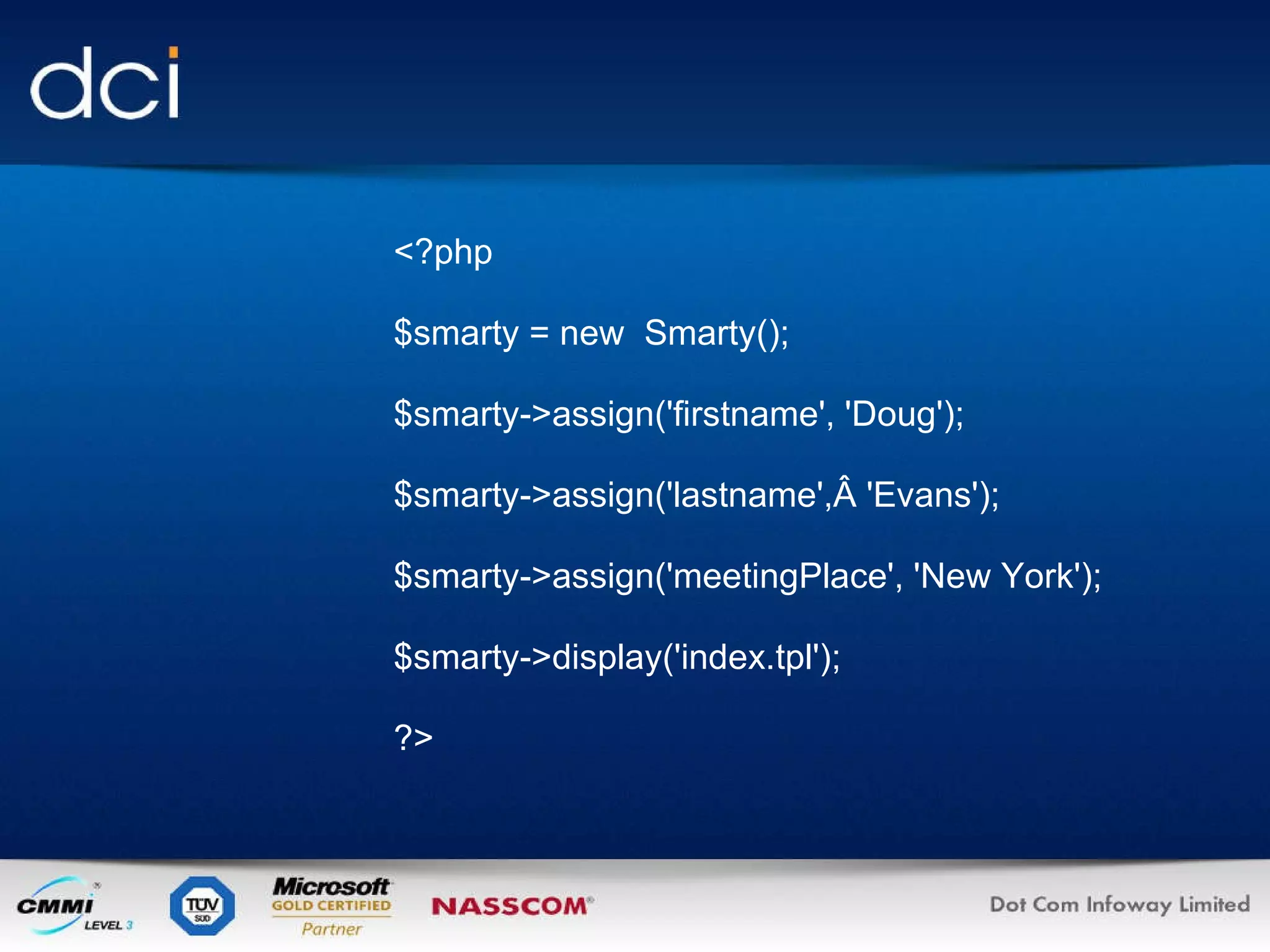 How to Use PHP Smarty Template | PPT