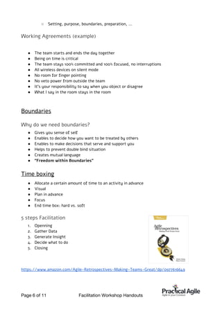 Scrum Master as a Facilitator - Handouts | PDF