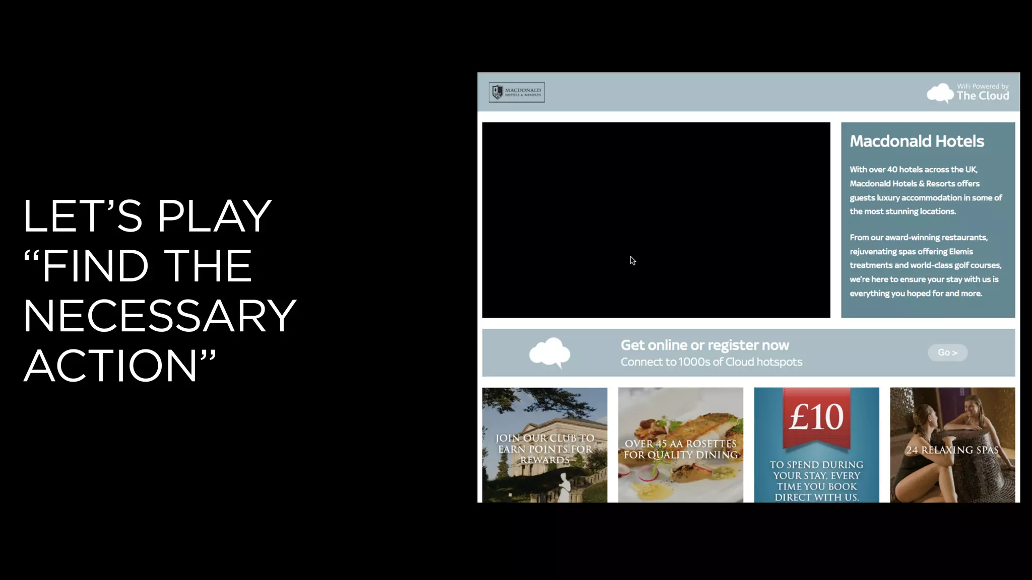 LET’S PLAY
“FIND THE
NECESSARY
ACTION”
 