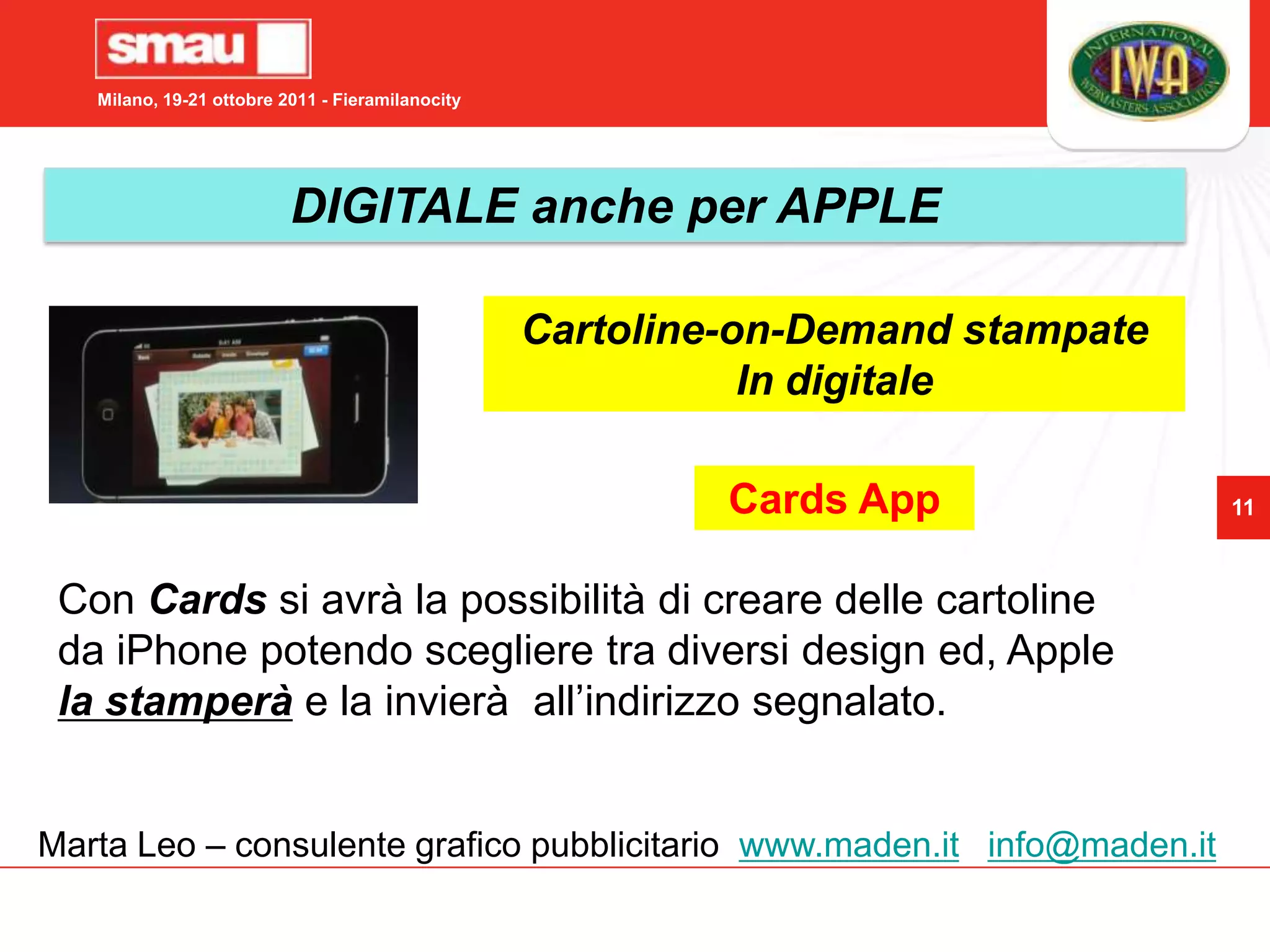 DIGITALE sempre in TIPOGRAFIACaratteristiche: 1440 x 1440 dpi resolutionStampa su carta, PVC, pellicola etc.. UNO DEI MIGLIOR PLOTTER DA STAMPA E DA TAGLIO IN COMMERCIO Marta Leo – consulente grafico pubblicitario  www.maden.itinfo@maden.it