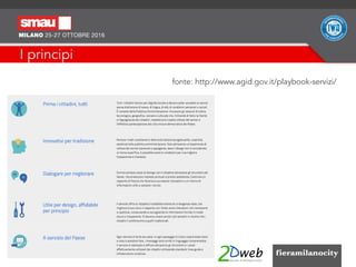 I principi
fonte: http://www.agid.gov.it/playbook-servizi/
 