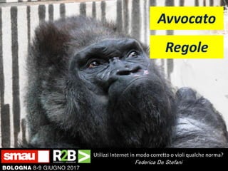 Utilizzi Internet in modo corretto o violi qualche norma?
Federica De Stefani
Avvocato
Regole
 