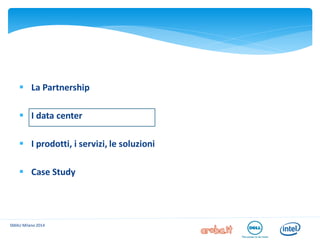 SMAU Milano 2014 
La Partnership 
I data center 
I prodotti, i servizi, le soluzioni 
Case Study  