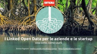 ©LinkedData.Center3/10/2015
I Linked Open Data per le aziende e le startup
cosa sono, come usarli
Enrico Fagnoni - mailto:ceo@LinkedData.Center - http://LinkedData.Center/
 