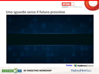 Gabriele Taviani & Fabio sutto
Uno sguardo verso il futuro prossimo
RE-TARGETING WORKSHOP
Fonte:
 