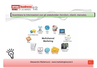 Scambiare le informazioni con gli stakeholder (fornitori, clienti, mercato). 




                  Alessandro Martemucci ...