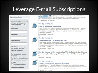 Leverage E-mail Subscriptions 