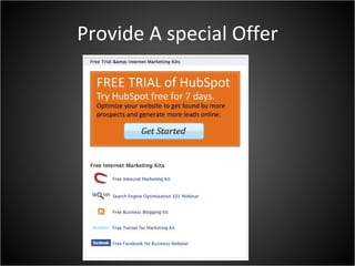 Provide A special Offer 