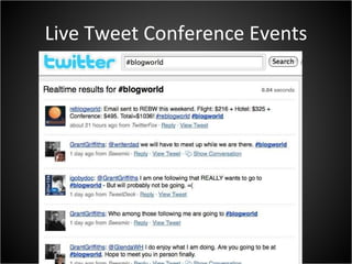 Live Tweet Conference Events 