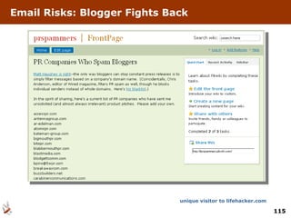Email Risks: Blogger Fights Back unique visitor to lifehacker.com 
