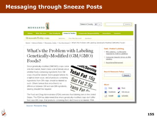 Messaging through Sneeze Posts Source: Monsanto Blog 